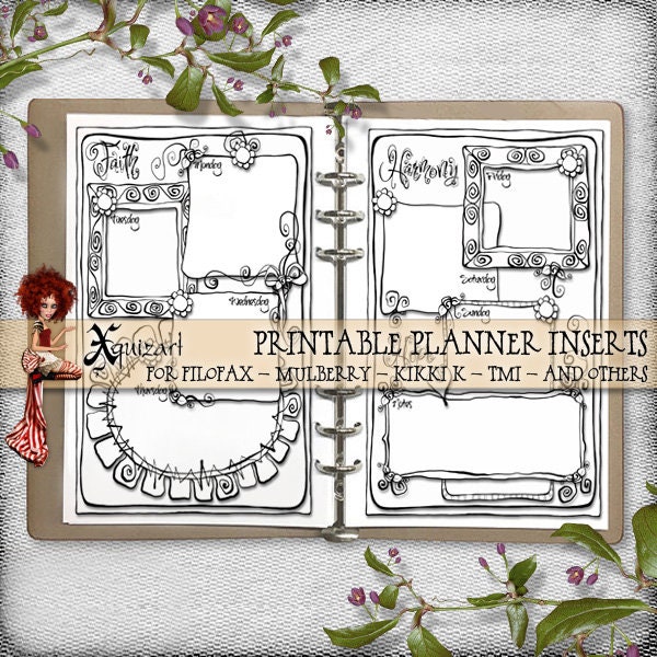 A5 Planner Insert 8 Printable Filofax Mulberry Kikki K Etsy UK