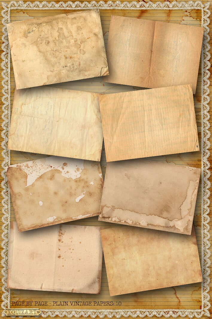 Page by Page: Vintage journal pages 10 printable junk | Etsy