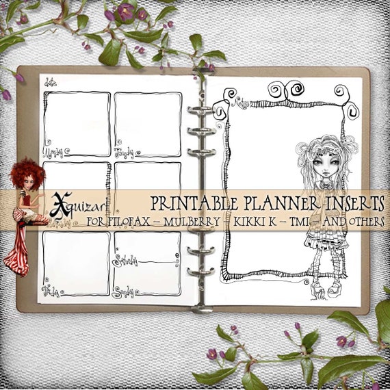 A5 Planner Insert 25 Printable Filofax Mulberry Kikki K Etsy