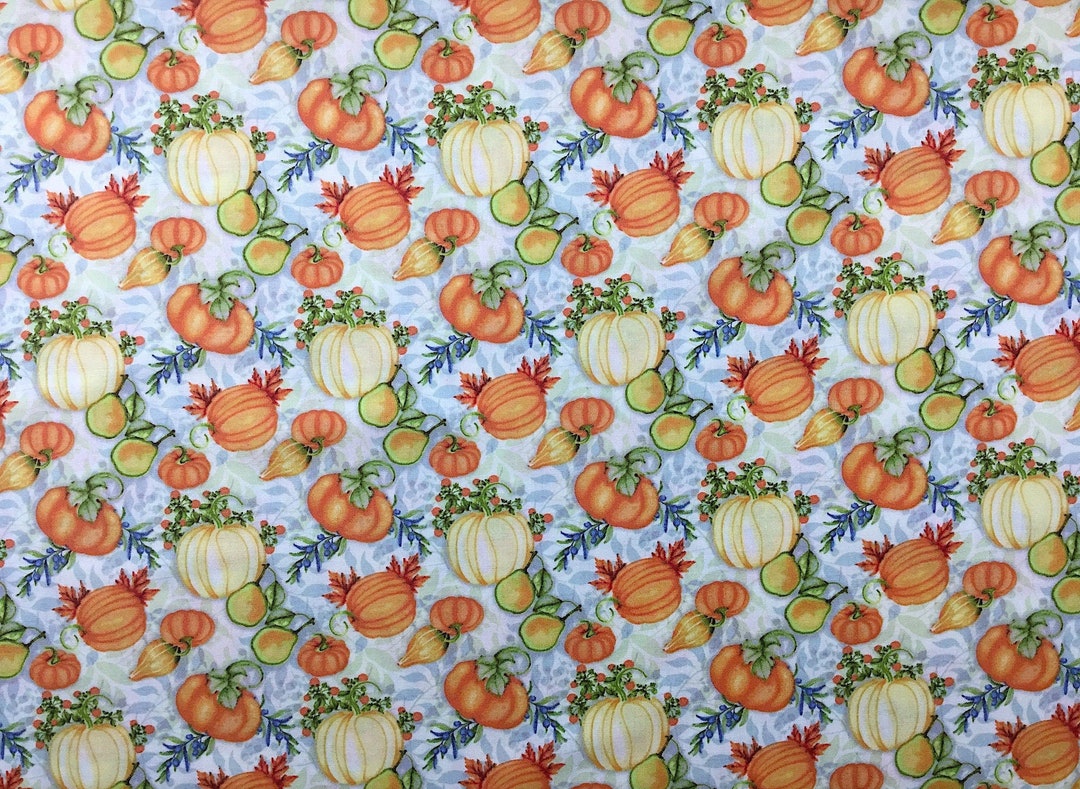 Pumpkin Fabric - Fall Fabric - Pumpkin Spice - FALL-16 - Etsy