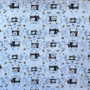 Telas con temas de costura - Y comienza la costura - Telas para máquina de coser -SEW-50