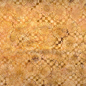 Sunflower Batik Fabric - Sunset Blooms - Batik Fabric - Cotton Fabric - BATIK-57