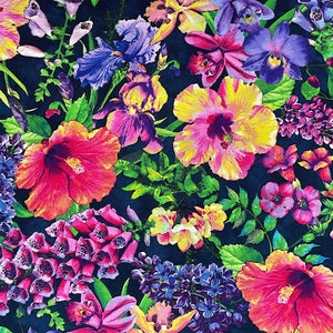 Hummingbird Heaven - Designer Elizabeth Isles - Hibiscus Flowers - BIRD-43