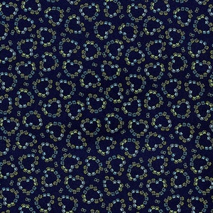 Heart Paw Print Blue - Cat Fabric - Heart Fabric - Kitty City - CAT-105