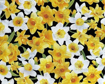 Cotton Daffodil Fabric - Flower Fabric FL-314