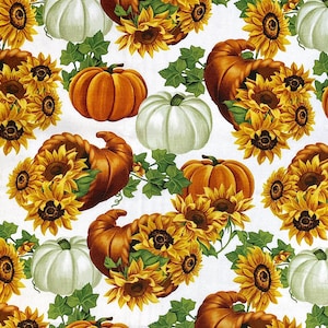 Sunflower Cornucopia - Sunflower Fabric - Fall Fabric - Cotton Fabric - FALL-41