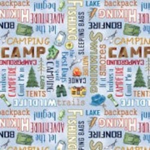 Live Love Camp - Camping Fabric - CAMP-78