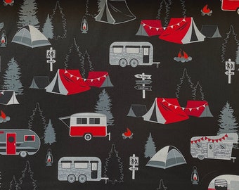 Great outdoors cotton camping fabric - CAMP-59