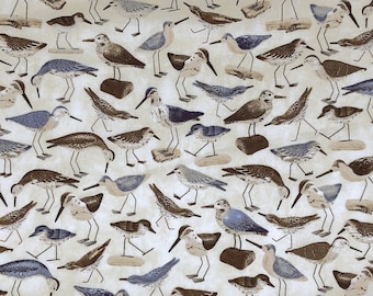 Bird Fabric - Water Birds - Cotton Fabric - BIRD-34