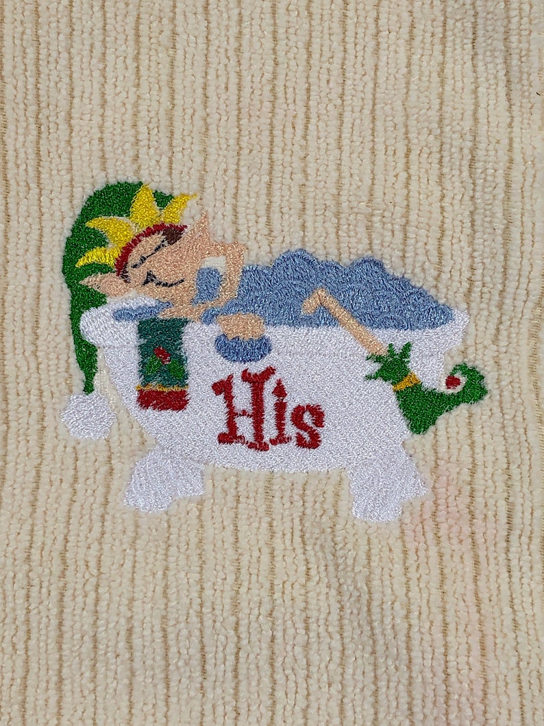 His Elf Towel Cream Hand Towel Hand Towel Dish Towel Etsy