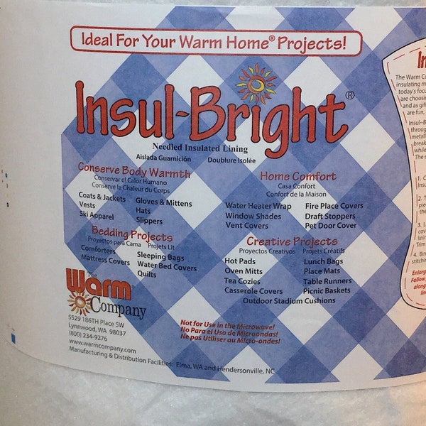 Insul-Bright Isolier-Vlies – 36 X 45 Zoll (ca. 91 X 114 Cm), 2 Packungen, Hitzebeständig Für Topflappen & Ofenhandschuhe