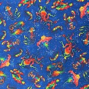 Deep Sea Creatures - Sea life Fabric - SL-91