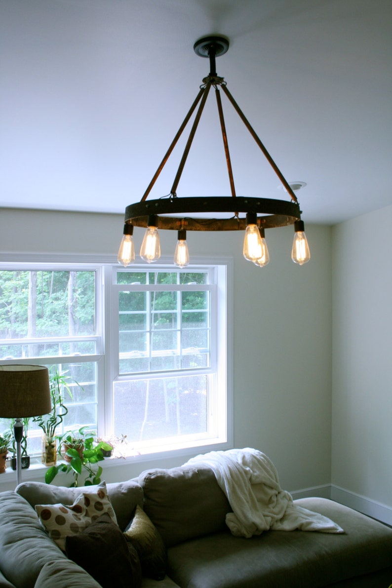Bourbon Barrel Ring Chandelier Etsy