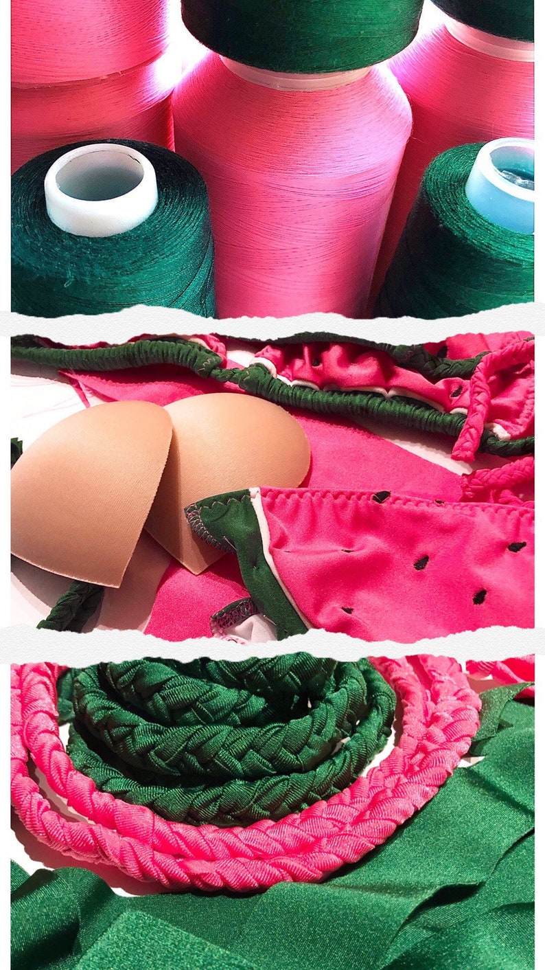 Handmade WATERMELON bikini set image 7