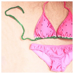 Handmade WATERMELON bikini set image 3