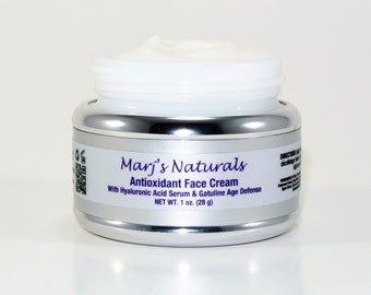 Antioxidant Face Cream, Hyaluronic Acid, Gatuline Age Defense, Organic Vegan (1 oz)