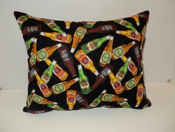 Sale Beer Bottles Pillow Handmade Pillow Travel Pillow Etsy
