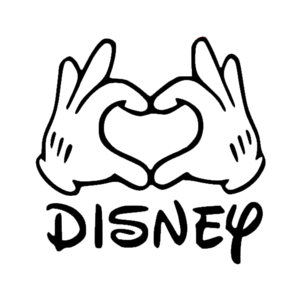 Mickey Mouse Hands form Heart Decal | Disney Mickey Decal | Disney Mickey Mouse | Disney Mickey Mouse Decal | Disney Mickey Mouse Decals