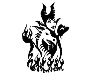 Maleficent Diablo Dragon Snow White Vinyl Decal Sticker