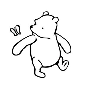 Winnie the Pooh Decal | Winnie the Pooh Honey Pot Vinyl Decal | Disney Winnie the Pooh Decals | Pooh Decal | Winnie the Pooh and Butterfly