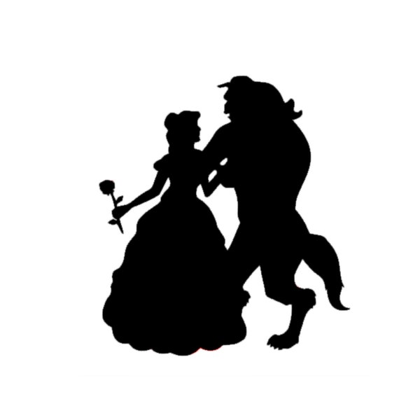 Disney Belle and the Beast Decal | Belle Decal | Disney Beauty and the Beast | Disney Belle and Beast Vinyl Decal | Disney Couples Decals