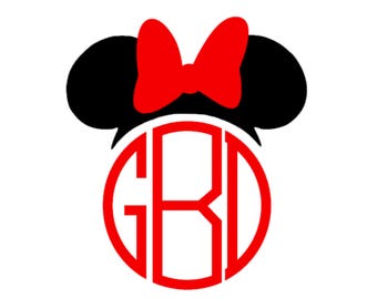 Minnie Mouse Monogram with Bow Disney Magic Band Decal | Minnie Mouse Monogram Decal | Disney Magic Band | Minnie Mouse Vinyl Decal