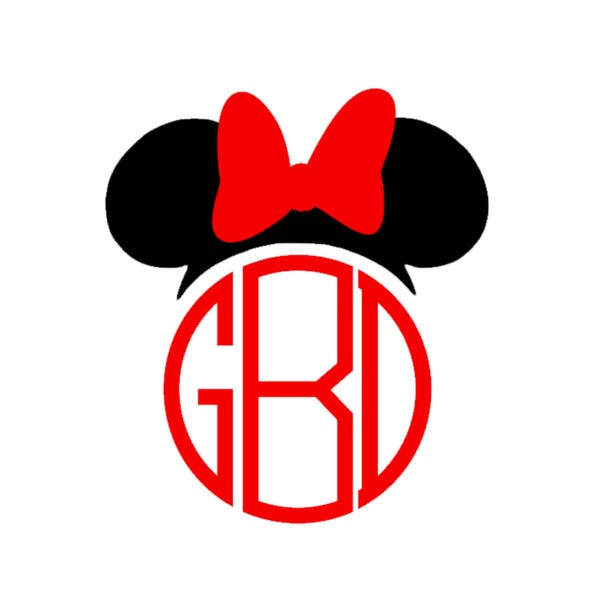 Minnie Mouse Monogram with Bow Disney Magic Band Decal | Minnie Mouse Monogram Decal | Disney Magic Band | Minnie Mouse Vinyl Decal