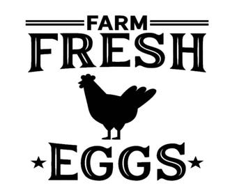 Farm Fresh Eggs Decal | Wall Decal | Home Decor | Farm Decal | Farm Fresh | Eggs Sticker | Chicken Decal | Farmer Decal | Kitchen Decor