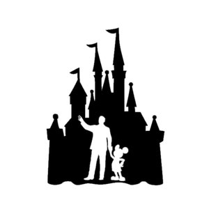 Disney Castle With Walt and Mickey Decal | Mickey Mouse Decal | Disney Castle Sticker | Disney Castle Decal | Walt Disney and Mickey Decal