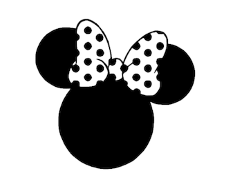 Minnie Mouse Head with Bow Decal | Disney Decal | Disney Minnie Head Sticker | Disney Minnie Mouse Bow Vinyl Decal | Minnie Mouse Polka Dots
