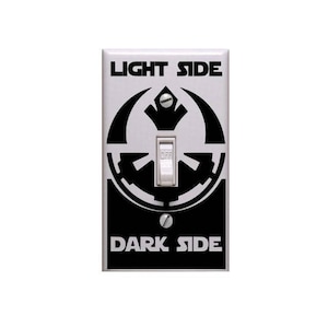 Light Side Dark Side Light Switch Cover Star Wars Disney Vinyl Decal Sticker