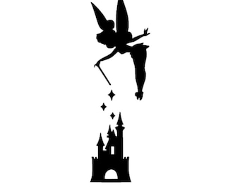Tinker Bell with Castle Disney Magic Band Decal | Disney Decal | Disney Tinker Bell | Disney Magic Band Tinkerbell Decal | Disney  Decals