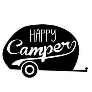 Happy Camper Decal | Camping Decal | Happy Camping Vinyl Decal | Out-Doors | Camp Decal | Camping Sticker | Happy Camping Decal