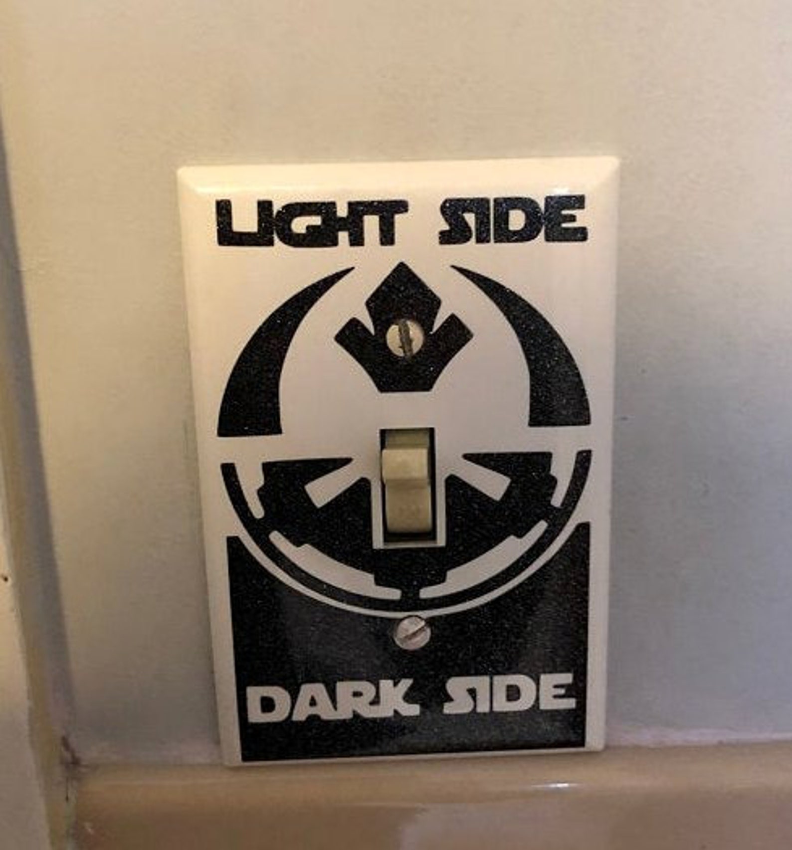 Light Side Dark Side Lightswitch Cover Decal Star Wars Decal Star Wars ...