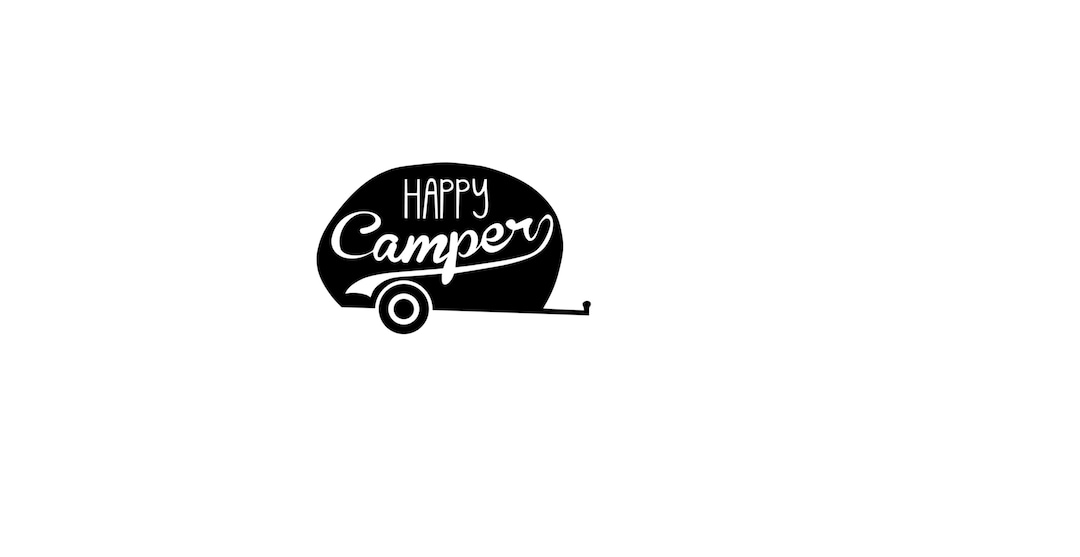Happy Camper Decal | Camping Decal | Happy Camping Vinyl Decal | Out ...
