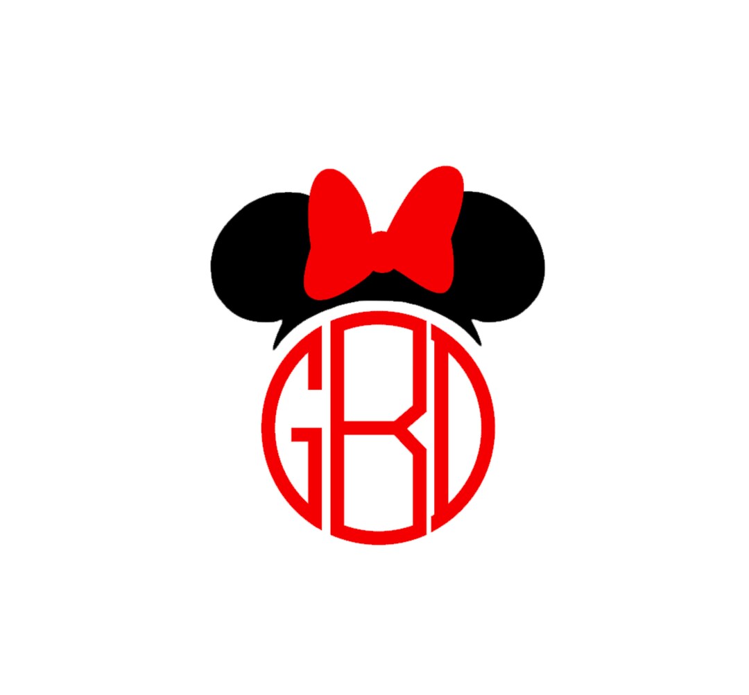 Minnie Mouse Monogram With Bow Disney Magic Band Decal | Minnie Mouse ...