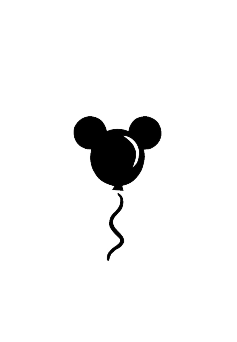 Mickey Balloon Decal Disney Mickey Decal Disney Mickey Etsy