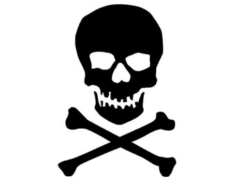 Skull and Crossbones Decal | Skull Decal | Crossbones Sticker | Vinyl Decal | Skull and Crossbones Decal |Skull and Crossbones Sticker