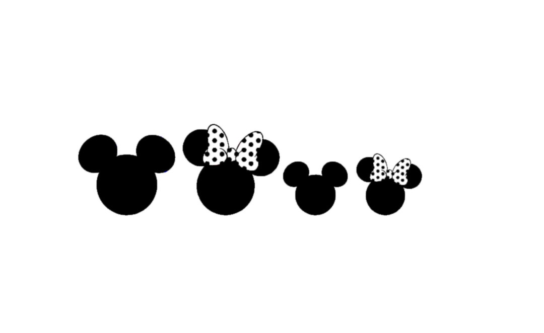 Disney Family Car Decal Set Mickey Minnie Head Family Car Etsy