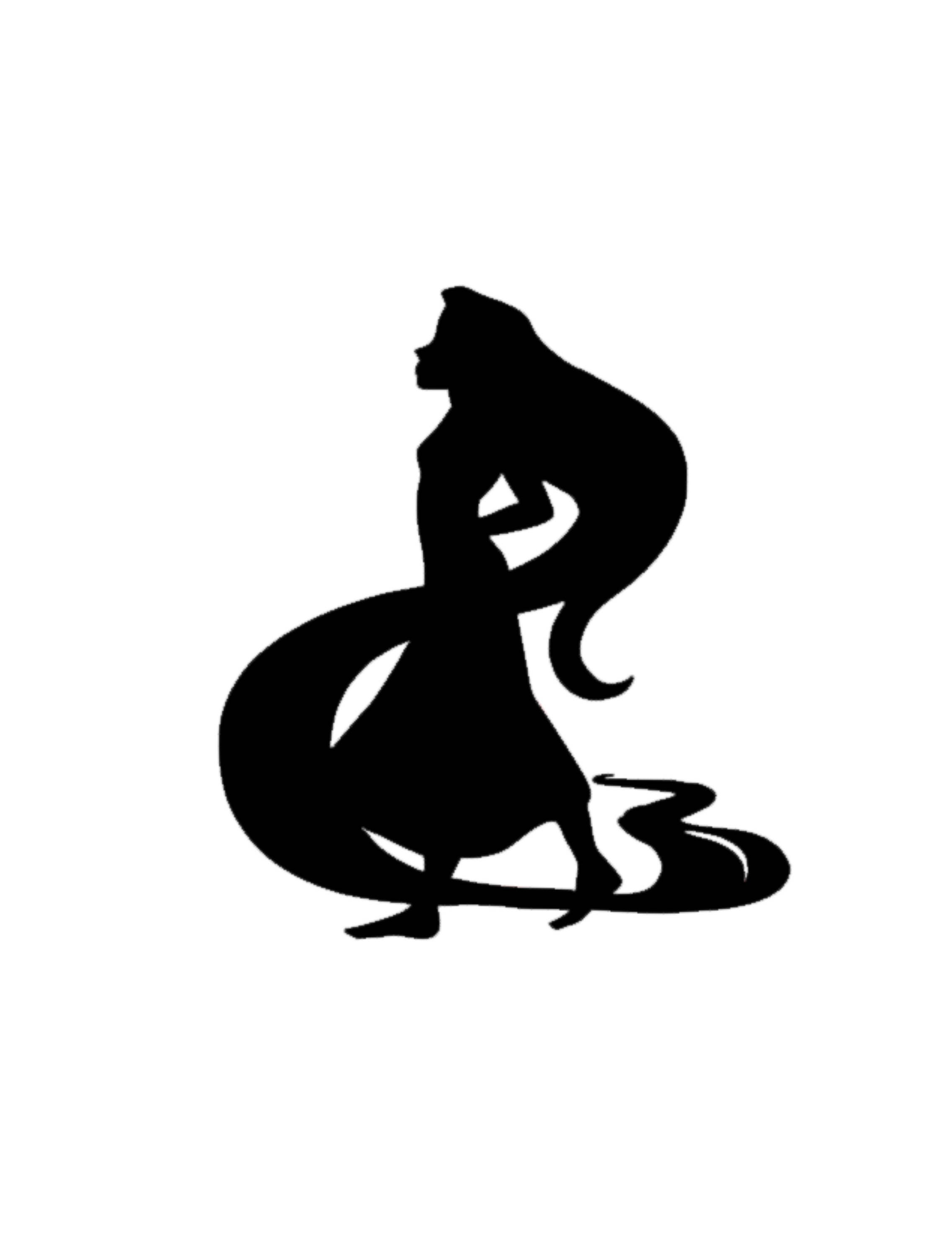 Rapunzel Silhouette Svg Free - 204+ Crafter Files