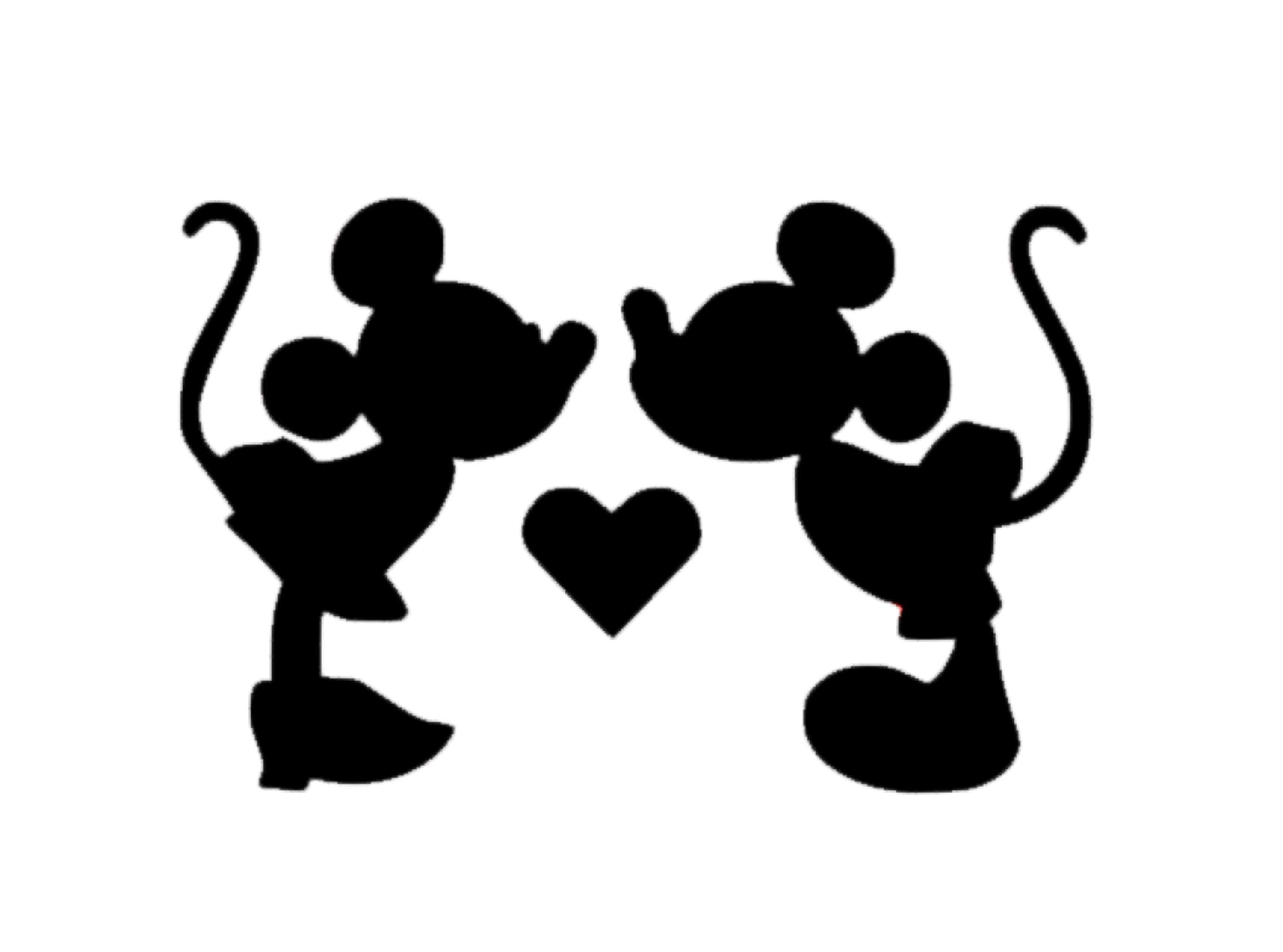 mickey minnie mouse kissing