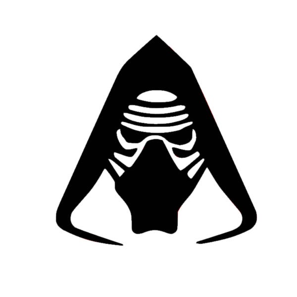 Kylo Ren Disney Magic Band Decal | Kylo Ren Mask Decal | Star Wars Sticker | Disney Magic Band Kylo Ren Mask Decal | Disney Kylo Ren Decal