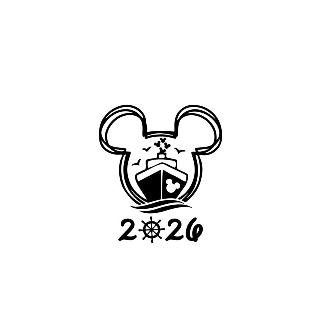Disney Cruise Mickey Head With Boat Year Vinyl Decal Sticker - Etsy