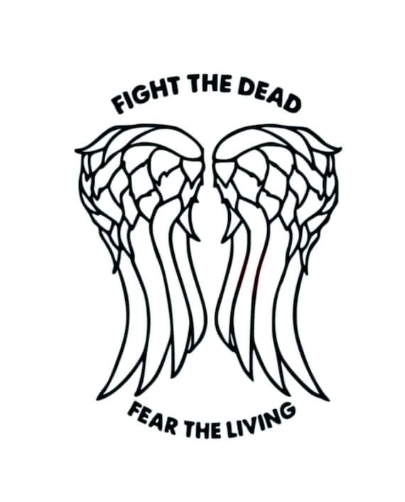 Fight the Dead Fear the Living Walking Dead Vinyl Decal Sticker Daryl Dixon Zombie