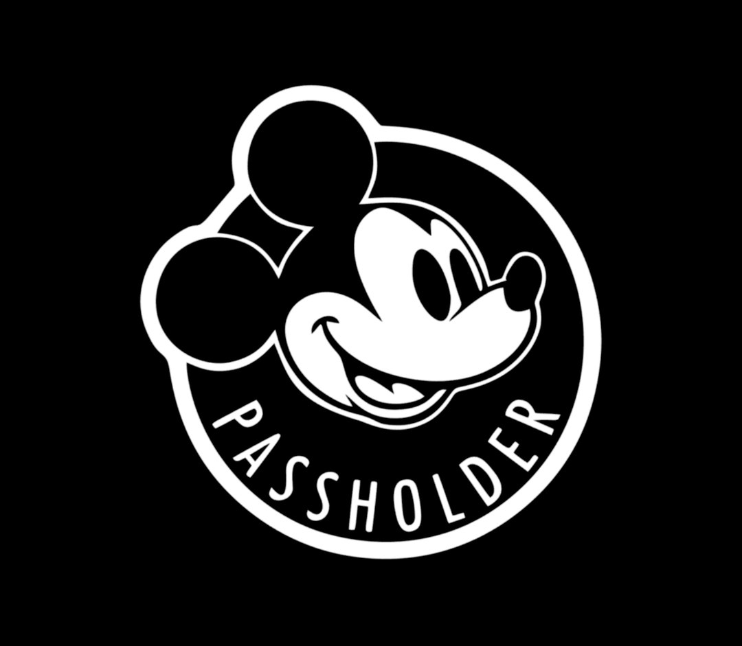 Disney Pass Holder Decal Disney Passholder Decal Disney Mickey Mouse