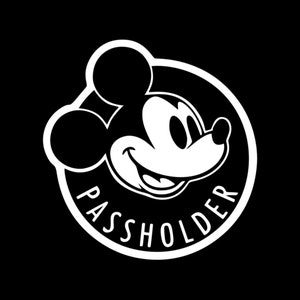 Disney Pass Holder Decal | Disney PassHolder Decal | Disney Mickey Mouse Pass Holder Decal | Disney Mickey Mouse Vinyl Decal Pass Holder