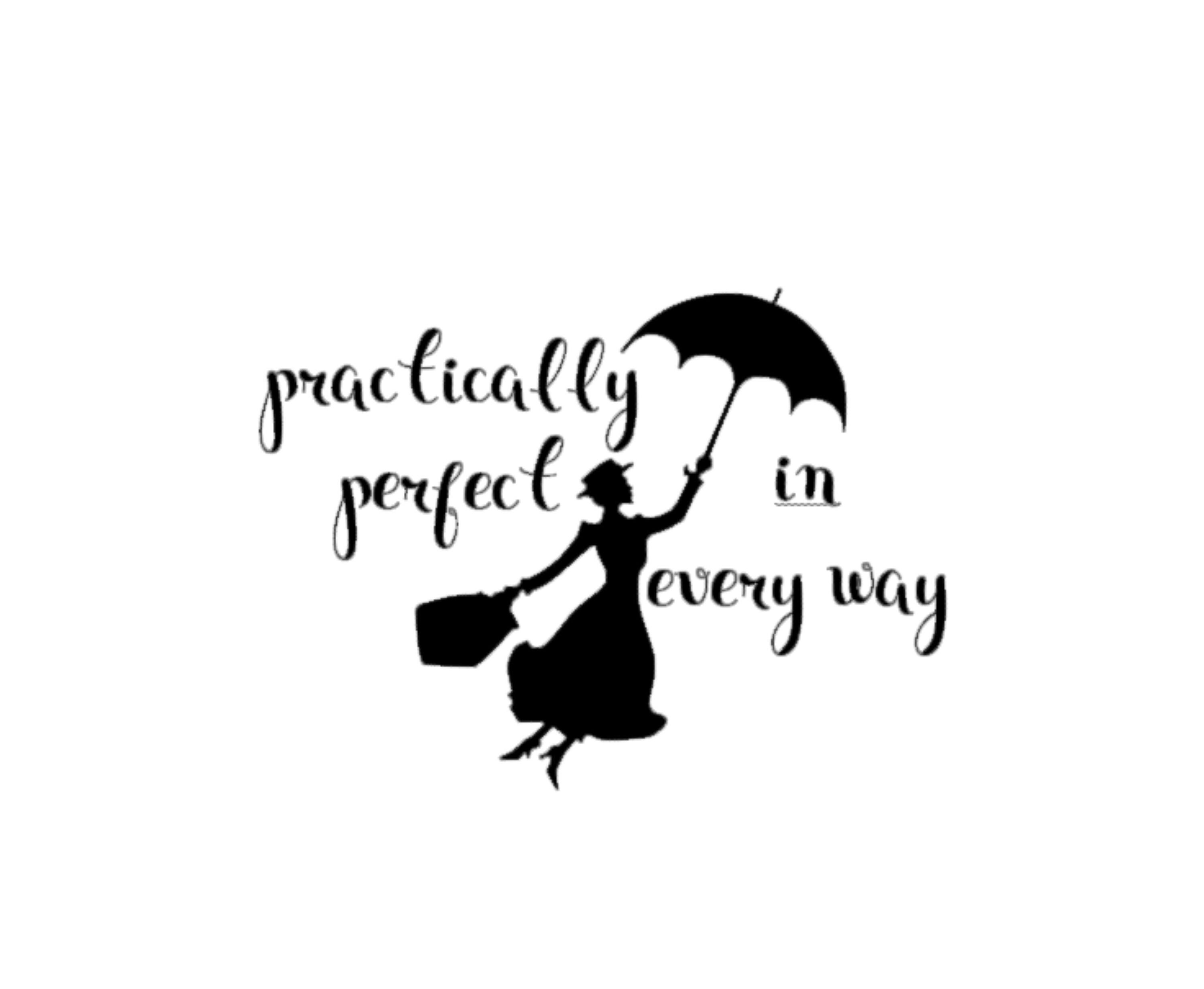 thumbnail image 2 of Disney Mary Poppins Practically Perfect In Every Way - Short Sleeve Cotton T Shirt For Adults Customized Natural 2 of 10