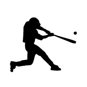 Baseball Player Decal | Decal | Swinging Baseball Player Sticker | Baseball Vinyl Decal | Baseball Player Decal | Baseball Player Sticker