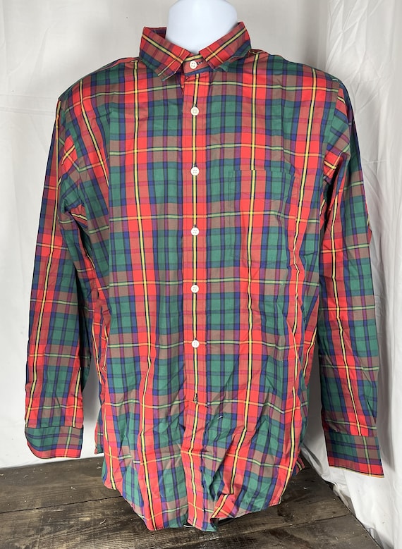 Vintage Deadstock BILL BLASS Large Men's Long Sleeve Dress Shirt Deadstock