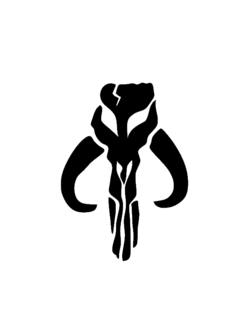 Mandalorian Symbol Star Wars Decal  Mandalorian Decal  image 1